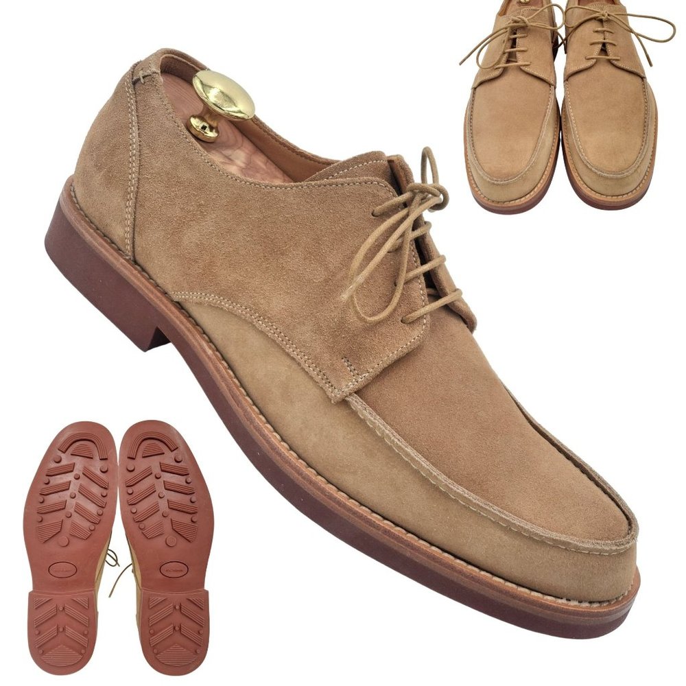 NEW To Boot New York Adam Derrick Italy Men 8 Tan Brown Suede Dress Shoe Oxfords